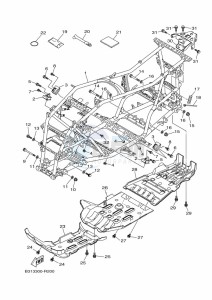 YFM700FWAD GRIZZLY 700 EPS (BFE8) drawing FRAME