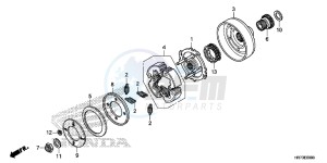 TRX420FA5G TRX420F Europe Direct - (ED) drawing STARTING CLUTCH