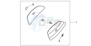 XL700V9 France - (F / CMF SPC) drawing 29L PANNIER COLOUR PANEL SET