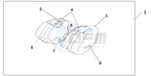 CBR1100XX SUPER BLACKBIRD drawing PANNIER CANDY TAHITIAN BLUE