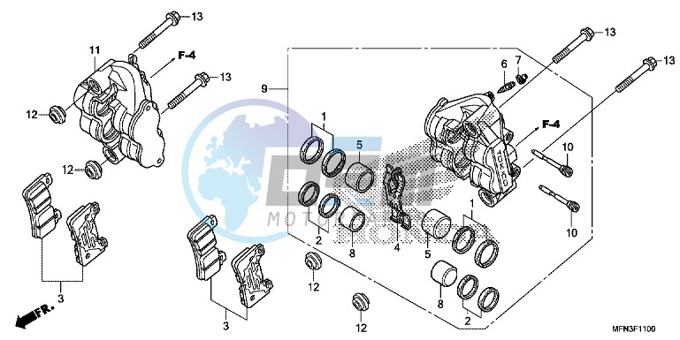 FRONT BRAKE CALIPER (CB1000R)