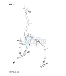 GSXF650 drawing FRONT BRAKE HOSE (GSX650FL1 E24)