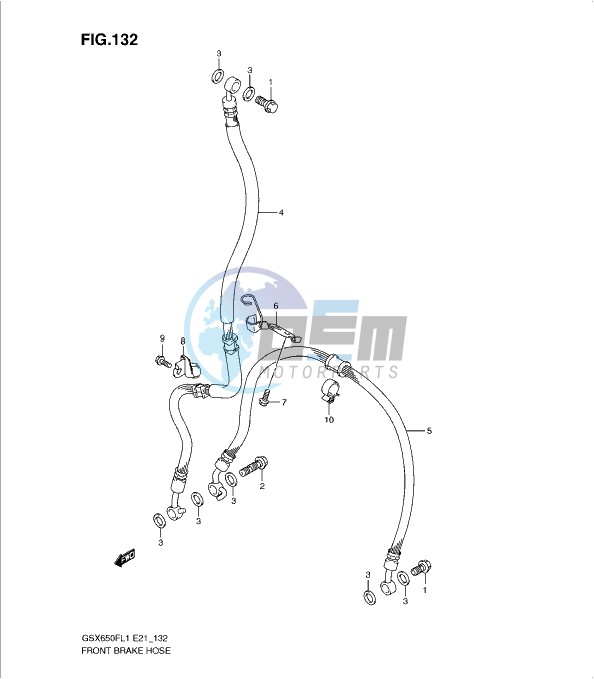 FRONT BRAKE HOSE (GSX650FL1 E24)