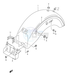 VL250 (E2) drawing REAR FENDER (MODEL Y K1)