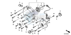 CB1100NAH UK - (E) drawing RIGHT CRANKCASE COVER