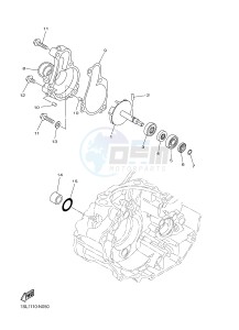 YZ450F (1SL1 1SL2 1SL3 1SL4) drawing WATER PUMP