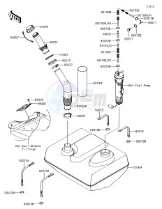 JET SKI ULTRA 310R JT1500NGF EU drawing Fuel Tank