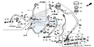 CB1100 UK - (E) drawing RR. BRAKE MASTER CYLINDER (CB1100CA/CAD/NA/NAD)