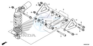 CBR1000SG CBR1000 - Fireblade SP Europe Direct - (ED) drawing REAR CUSHION (CBR1000S/ SA)