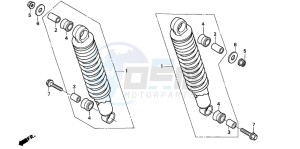 CB250 drawing REAR CUSHION