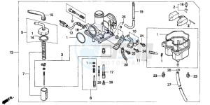 CA125 REBEL drawing CARBURETOR