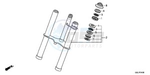 CRF50FD CRF50F Europe Direct - (ED) drawing FRONT FORK