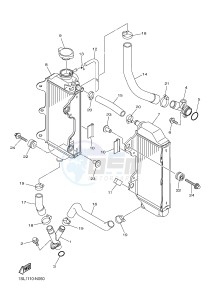 YZ450F (B111 B112 B113 B114) drawing RADIATOR & HOSE