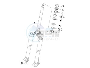 Liberty 50 4t drawing Fork steering tube - Steering bearing unit