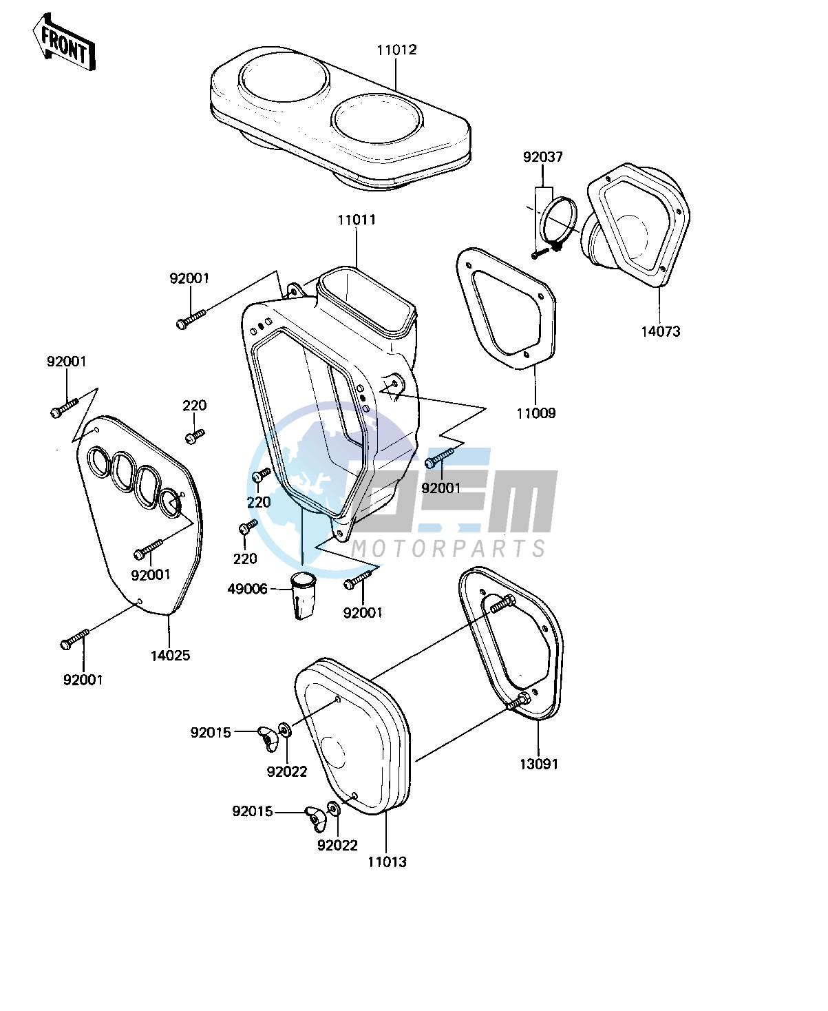 AIR CLEANER -- 82 KDX250-B2- -