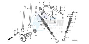 TRX420FPM9 U / 4WD drawing CAMSHAFT/VALVE