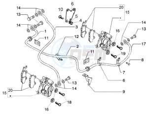 Beverly 250 RST drawing Brake calipers - brake pipes