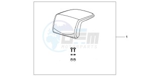 XL1000V drawing TOP BOX PILLION PAD (TOP)