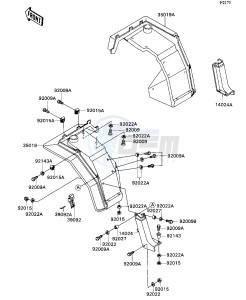 KAF 540 C [MULE 2010] (C1) [MULE 2010] drawing FRONT FENDER