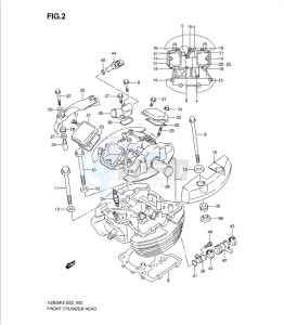 VZ800K9 drawing FRONT CYLINDER HEAD (MODEL K5/K6/K7/K8)