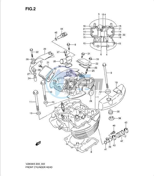 FRONT CYLINDER HEAD (MODEL K5/K6/K7/K8)