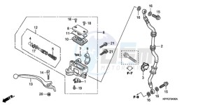 CBR125RW9 France - (F / CMF) drawing FR. BRAKE MASTER CYLINDER