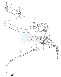 AN650 (E2) Burgman drawing FUEL INLET