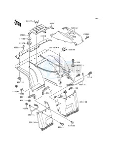 KLF 300 C [BAYOU 300 4X4] (C1-C4) [BAYOU 300 4X4] drawing FRONT FENDER-- S- -