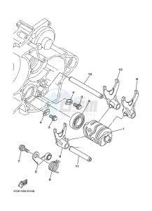 YZ125 (B0V2) drawing SHIFT CAM & FORK