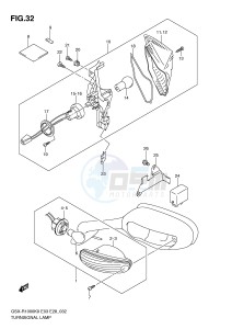 GSX-R1000 (E3-E28) drawing TURNSIGNAL LAMP