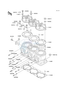 JT 1100 F [1100 STX D.I.] (F1-F2) [1100 STX D.I.] drawing CYLINDER HEAD_CYLINDER