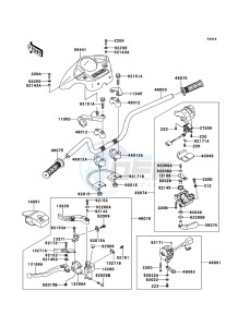 KVF360 4x4 KVF360ADF EU GB drawing Handlebar