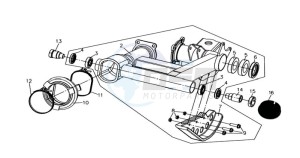 QUAD LANDER 300S ENTRY drawing SUSPENSION - REAR FORK