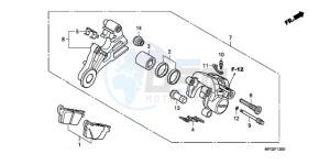 CB600FA UK - (E / MKH) drawing REAR BRAKE CALIPER (CB600F/F3)