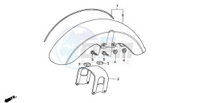 VT750C3 drawing FRONT FENDER