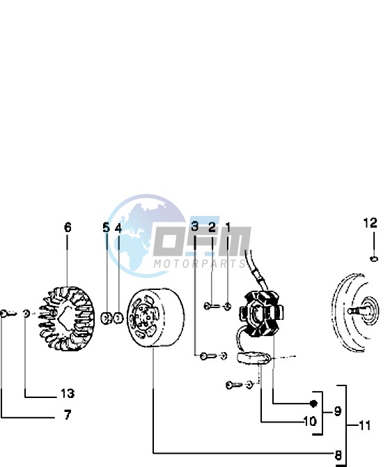 Flywheel magneto