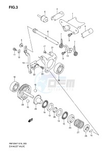 RM125 (E19) drawing EXHAUST VALVE