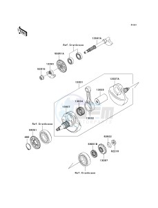 KLX 450 A [KLX450R] (A8F-A9F) A9F drawing CRANKSHAFT