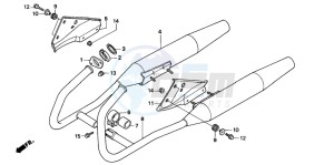 CA125 REBEL drawing EXHAUST MUFFLER