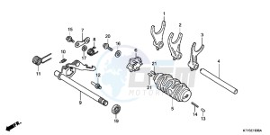 CBR125RC drawing GEARSHIFT DRUM