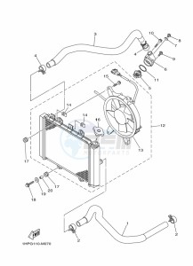 YFM700FWBD KODIAK 700 EPS (B5KJ) drawing RADIATOR & HOSE