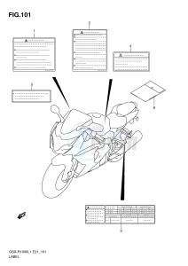 GSX-R1000 (E21) drawing LABEL (GSX-R1000L1 E24)