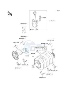 EX 250 F [NINJA 250R] (6F-7F) F6F drawing CRANKSHAFT