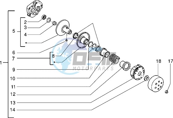 Driven pulley