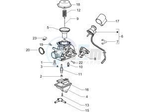 Runner 200 VXR 4t drawing Carburetors components