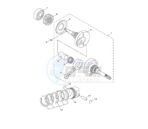 YN F NEO'S 4 50 drawing CRANKSHAFT AND PISTON