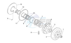 Scarabeo 100 (eng. Minarelli) drawing Clutch