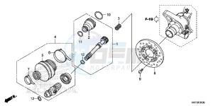 TRX420FA5F TRX420F Europe Direct - (ED) drawing PROPELLER SHAFT