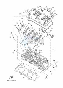 MT-10 MTN1000 (B67J) drawing CYLINDER HEAD