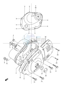 TU125 (E2) drawing CRANKCASE COVER